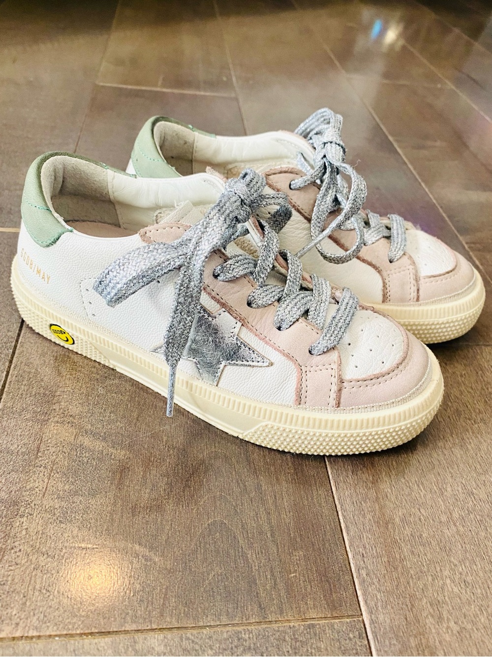 Golden Goose May Nappa Laminated Star Sneakers